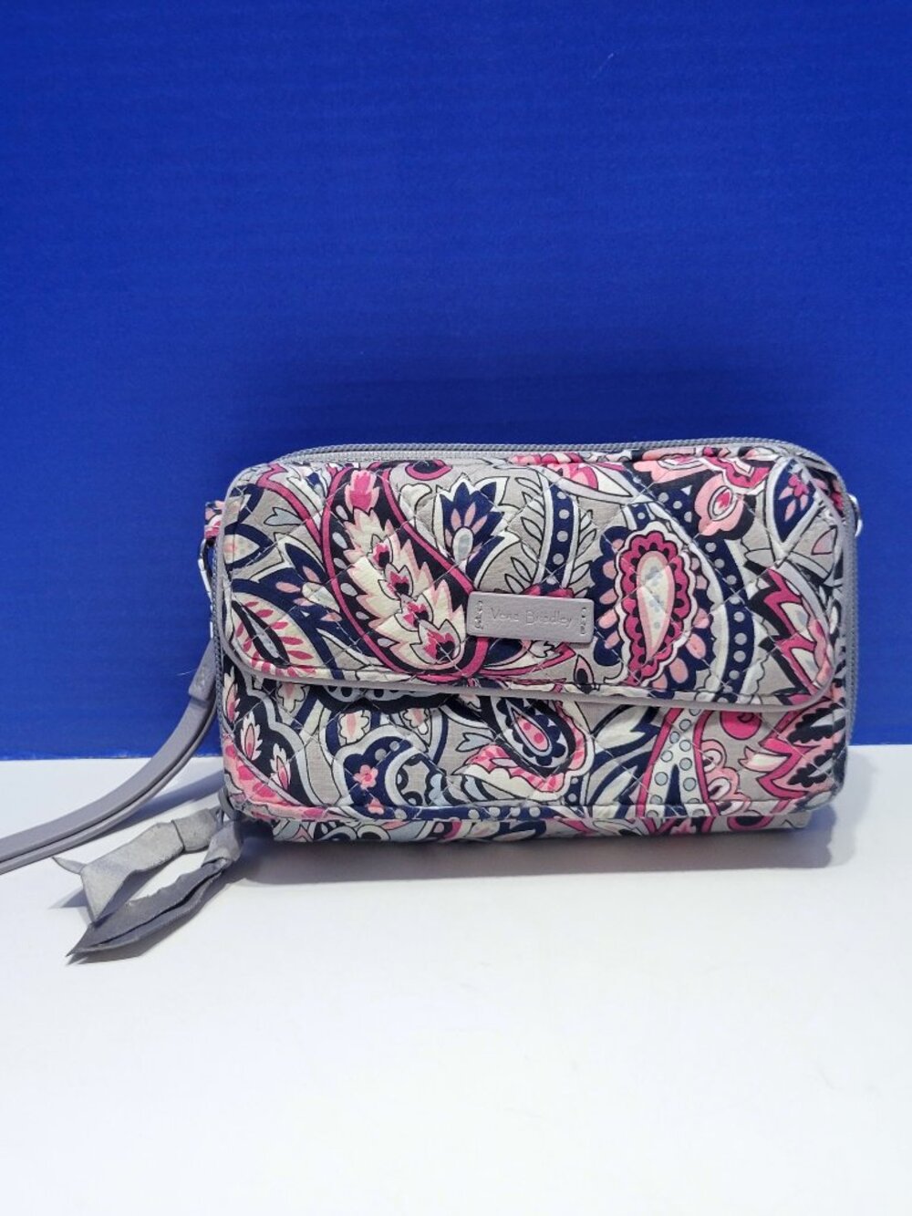 Vera Bradley Quilted Clutch Wristlet in Retired Floral Paisley Print